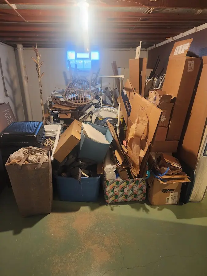 Roll-off dumpster container at job site for Yard Waste Dumpster Rental in Jan Phyl Village